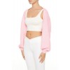 Balloon-Sleeve Shrug Sweater